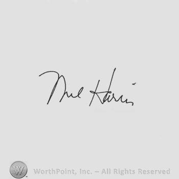 Signature: Mel Harris.