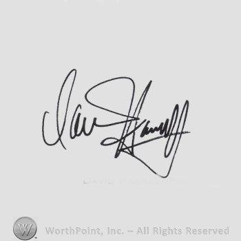 Signature: David Hasselhoff.