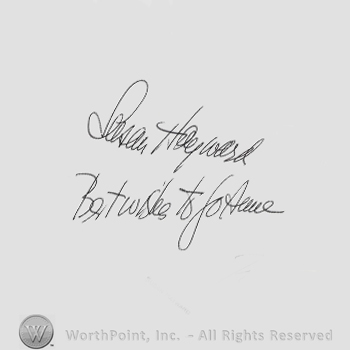 Signature: Susan Hayward.
