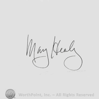 Signature: Mary Healy.