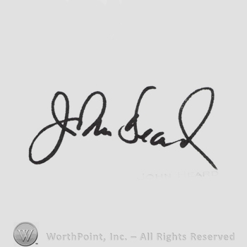 Signature: John Heard.