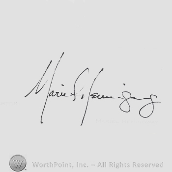 Signature: Mariel Hemingway.