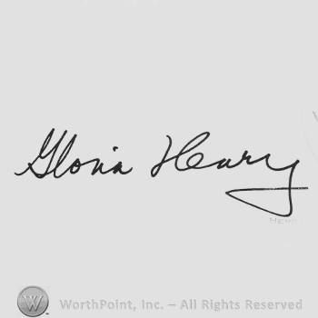 Signature: Gloria Henry.