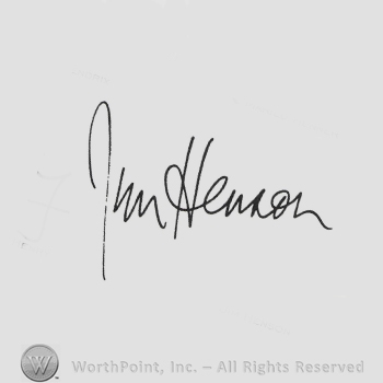 Signature: Jim Henson.