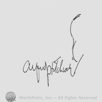 Signature: Alfred Hitchcock.