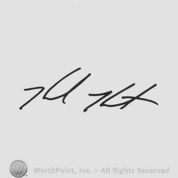 Signature: Helen Hunt.