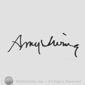 Signature: Amy Irving.
