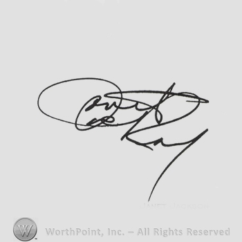Signature: Janet Jackson.
