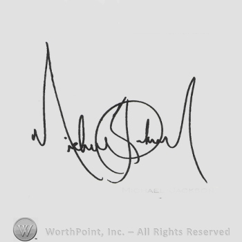 Signature: Michael Jackson.