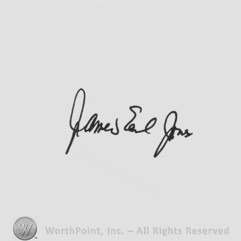 Signature: James Earl Jones.