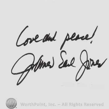 Signature: James Earl Jones.