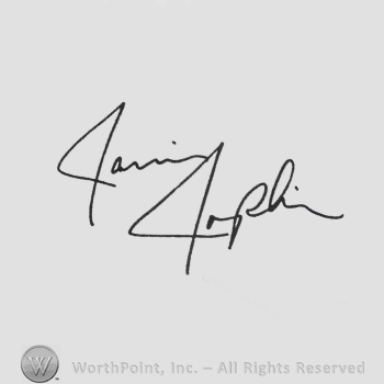 Signature: Janis Joplin.
