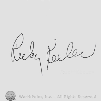 Signature: Ruby Keeler.