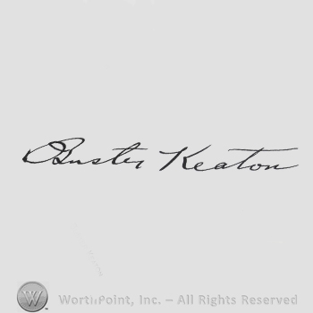 Signature: Buster Keaton.
