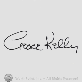 Signature: Grace Kelly.