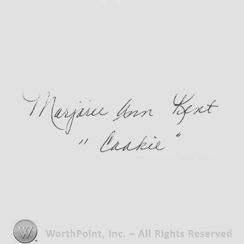 Signature: Marjorie Ann Kent.