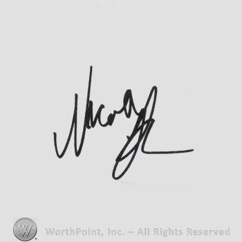 Signature: Nicole Kidman.