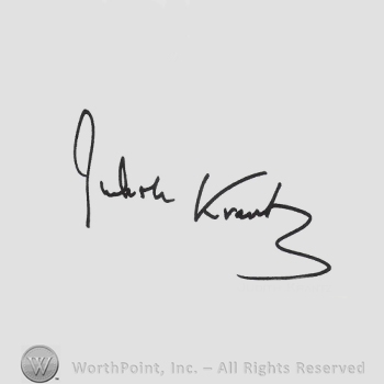 Signature: Judith Krantz.