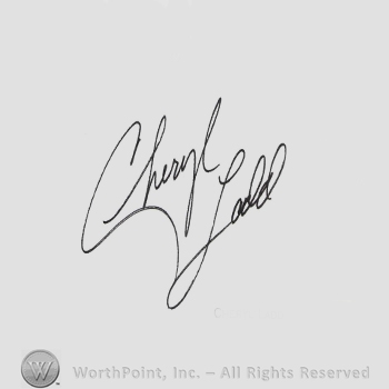 Signature: Cheryl Ladd.