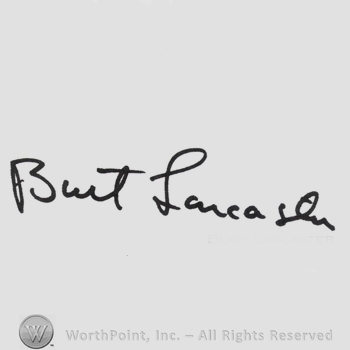 Signature: Burt Lancaster.