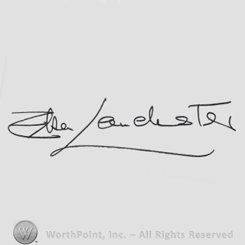 Signature: Elsa Lanchester.