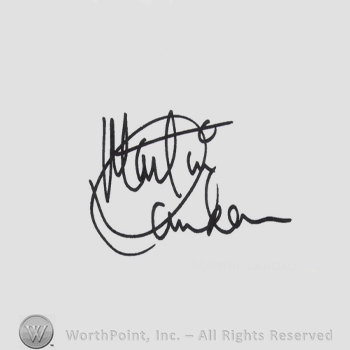 Signature: Martin Landau.