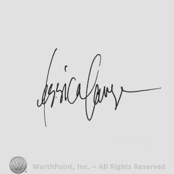Signature: Jessica Lange.