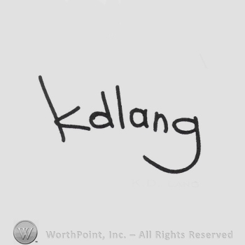 Signature: K. D. Lang.