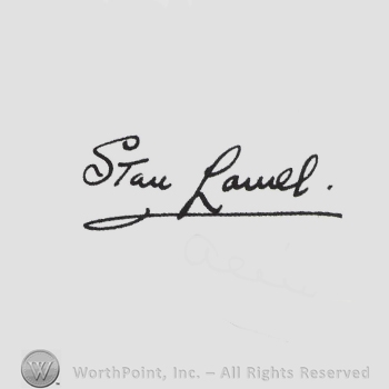 Signature: Stan Laurel.