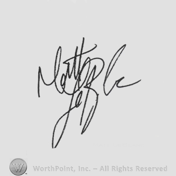 Signature: Matt LeBlanc.