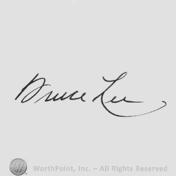 Signature: Bruce Lee.