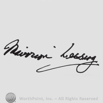 Signature: Marion Lessing.