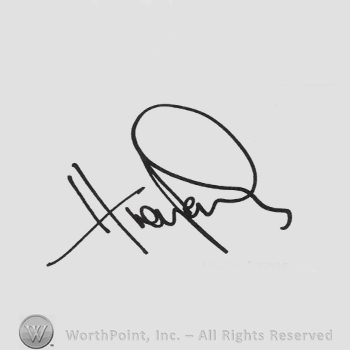 Signature: Huey Lewis.