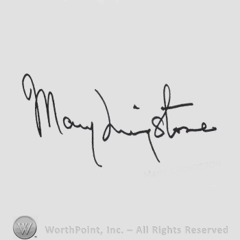 Signature: Mary Livingston.