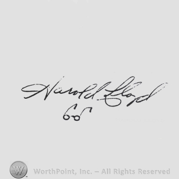 Signature: Harold Lloyd.
