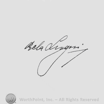 Signature: Bela Lugosi.