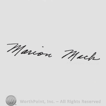 Signature: Marion Mach.
