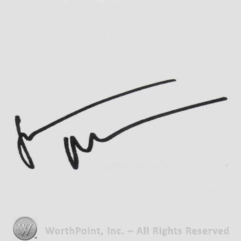 Signature: John Malkovich.