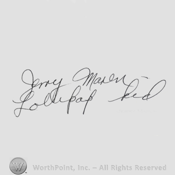 Signature: Jerry Maren.