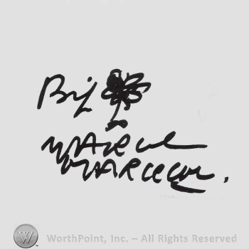 Signature: Marcel Marceau.