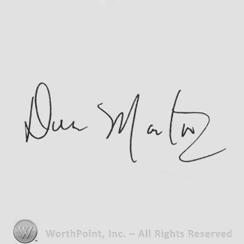 Signature: Dean Martin.