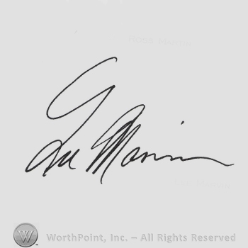 Signature: Lee Marvin.