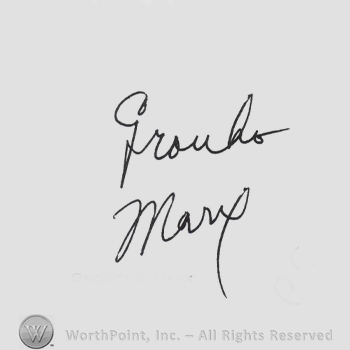 Signature: Groucho Marx.