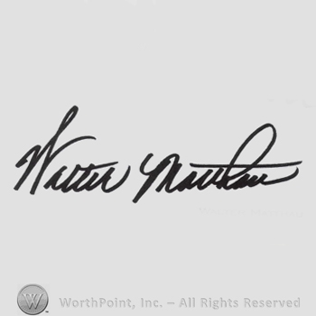 Signature: Walter Matthau.