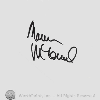Signature: Maureen McCormick.