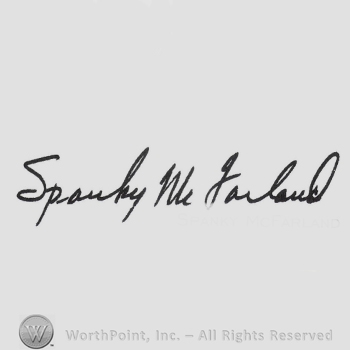 Signature: Spanky McFarland.