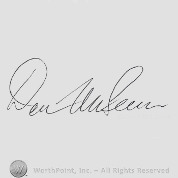 Signature: Don McLean.