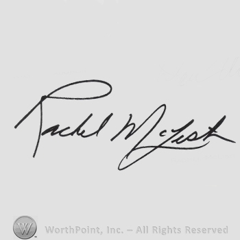 Signature: Rachel McLish.