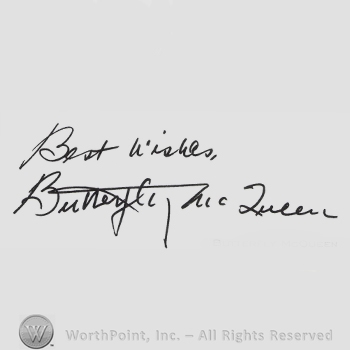 Signature: Butterfly McQueen.