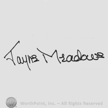 Signature: Jayne Meadows.